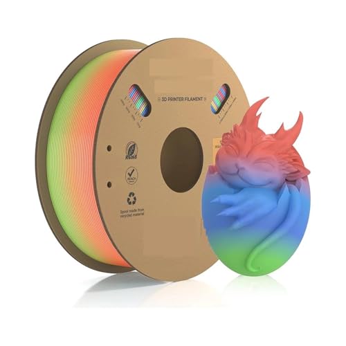 For creality Colorful Gradient for Hyper PLA Rainbow Filament 1.75mm 1KG High Speed Printing PLA Filaments 3D Pritner Materials(Wild Blossom-Short)