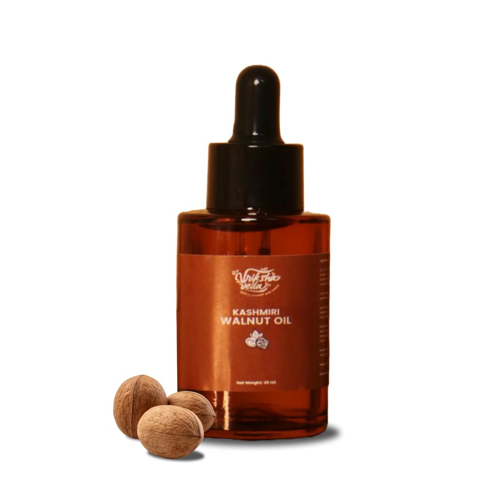 Vriksha Veda 100% Pure Wood Pressed Kashmiri Walnut Oil, Akhrot Oil for Skin & Hair, 30 ml-image-38