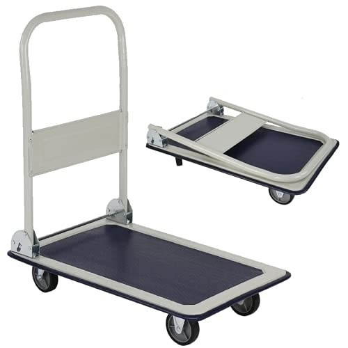 Carrello Portapacchi/Portatutto/Portasacchi 150Kg con quattro ruote e ampio piano di appoggio