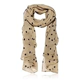 Cool88 2014 New Fashion Womens Polka Dot Printing Chiffon Long Scarf Shawl Wraps (khaki)