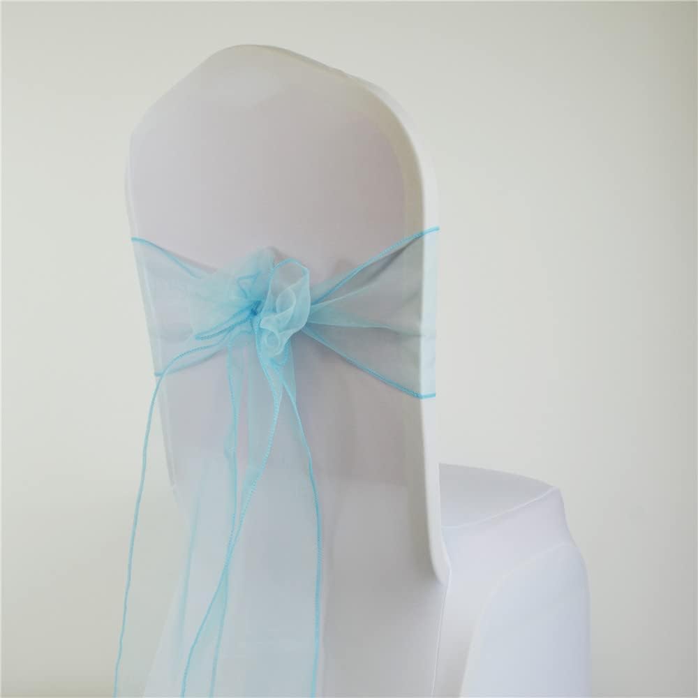 Kokardy na krzesła weselne,Eleganckie szarfy, 10PC Kryształ Organza Krzesło Węzeł Krzesło Ślubne Dekoracja Szarfy Kokarda Impreza Bankiet Hotel Krzesła Imprezowe Zespół Dekoracja Hotelowa Dostawy(Ligh