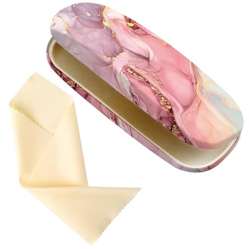 Image of Glasses Case Hard Shell,Portable Protective Eyeglasses Case, Eyeglass Holder Box with Cleaning Cloth, for men women