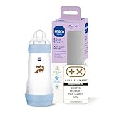 MAM Easy Start Anti-Colic Babyflasche | 4+ Monate | Testsieger | Milchflasche für Babys | Weniger Koliken | stillfreundliche Baby Trinkflasche | Sauger Gr. 2 | 320 ml | Fuchs