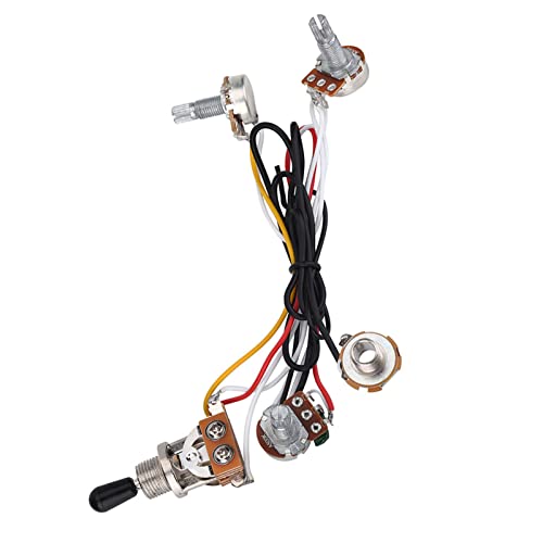 Bass Wiring Harness, Wiring Hareness Guitar, 3 Way Switch Tone 1 2 Volume 1 for Electirc Guitar Bass