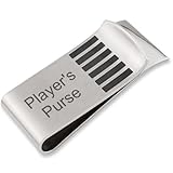 Schmuck-Pur Edelstahl Geldklammer Piano mit Laser-Gravur Streifen-Muster