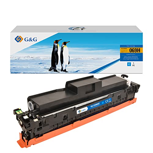 G&G Toner Compatible pour Canon 069H 069 pour Canon I_sensys MF754CDW MF752CDW LBP673CDW (Cyan), GG-C069H-C