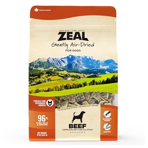ZEAL Canada Air-Dried Beef Recipe for Dogs - High Protein, Natural Superfoods, Nutrient Rich, No Fillers, Grain Free, Complete & Balanced (Beef, 1 lb)