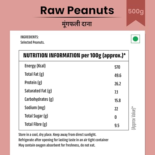 Image of R.K.ORGANIC Premium Raw Jumbo Peanuts, Vacuum Packed Moongfali