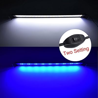 Aquarium Hood Lighting Fish Tank Light 36 inch - 46 inch for Freshwater and Saltwater Blue and White Light 90cm - 115cm