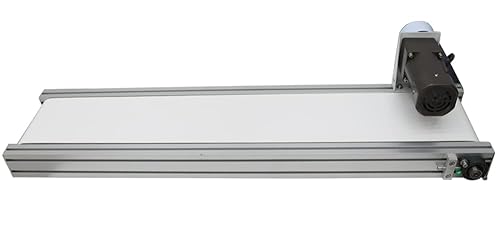 Miniatura 8 de INTSUPERMAI Sistemas de cinta transportadora plana de PVC, velocidad ajustable, marco de aleación de aluminio, 47.2 pulgadas de largo x 7.8 pulgadas