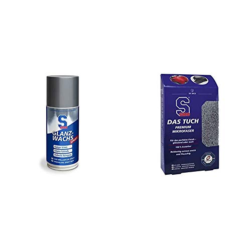 Dr. Wack - S100 Glanz-Wachs Spray mit Carnauba-Wachs 250 ml I Premium Motorrad-Sprühwachs für alle Motorräder I Für alle Oberflächen geeignet I Hochwertige Motorradpflege & 8005 S100 DAS TUCH