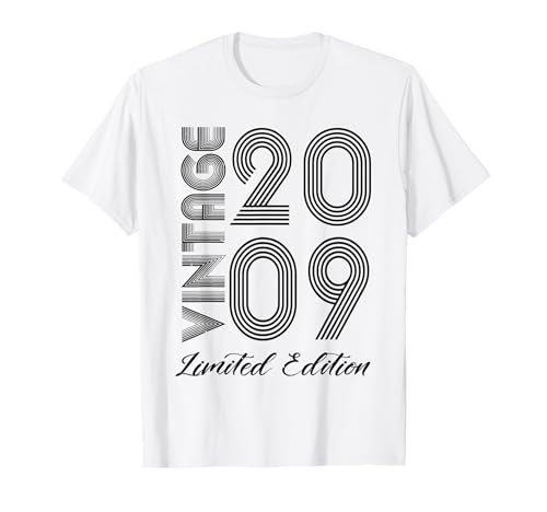 Edizione Limitata 2009 Compleanno 2009 Nato 2009 Vintage Maglietta