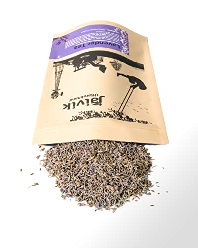 Image of Jaivik Uttarakhand - Lavender Buds Loose Leaf Tea (300 g), Whole Dried Flower, Caffeine-Free, Rich in Antioxidant, Pack of 3