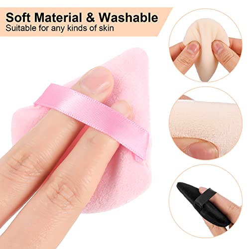 Fanshiontide Dreieck Makeup Puderquaste, 12 Stück Kosmetik Gesicht Puderquaste Schwämmchen Weich Dreieck Puderquaste Pads Lose Puder Grundierung Nass Trocken Dual-use Make-up-Werkzeug