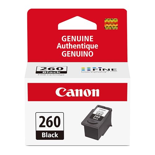 Canon PG-260 Genuine Black Ink Cartridge, Compatible with TS5320/6420/6420a,TR7020/7020a