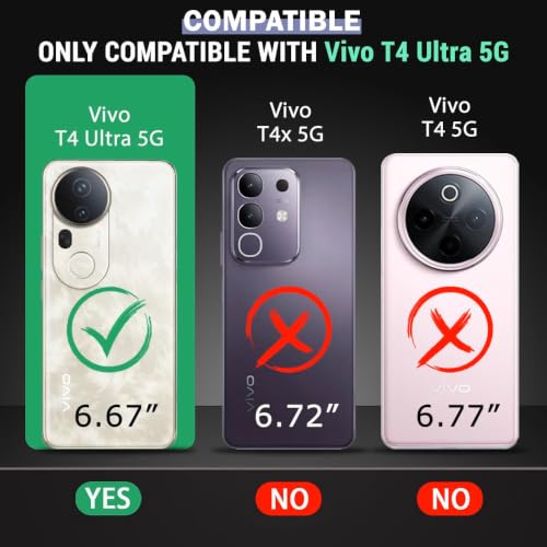 Image of Bintage 2in1 Hard Slim Back Case | Soft Border Camera Protect | Dual PU Leather Finish Back Cover Compatible for Vivo T4 Ultra 5G - White & Cherry Brown