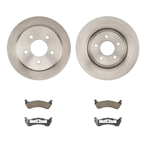 Image of KAX Rear Brake Kit, OE Brake Rotors and Ceramic Brake Pads | Fits Ford Explorer 1995-2001, Ford Explorer Sport 2001-2002, Mercury Mountaineer 1997-2001, Automotive Replacement Brake Kit
