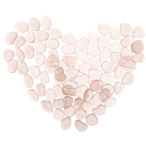 HOLIDYOYO 100pcs Glow The Dark Fish Tank Pebbles Decorative Aquarium Stones Compact Luminous Gravel for Aquariums and Outdoor Pathways