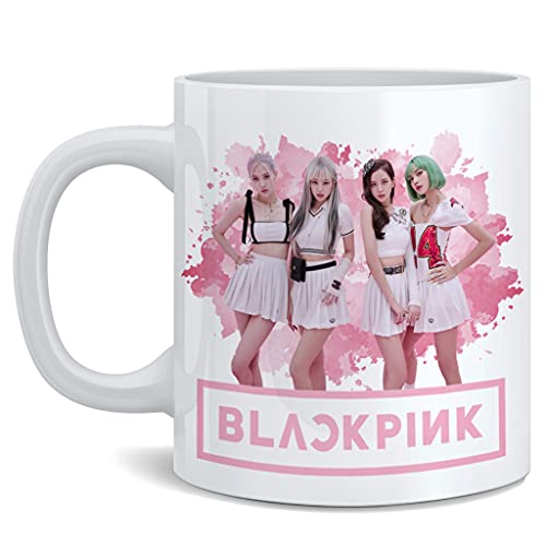 Blackpink Group Photo Pink Ice Cream Lisa Jennie Rose Jisoo Kpop Merchandise Blackpink Merchandise Kpop Merch Kill This Love Album Music Group Merch Tasse à café en céramique 325 ml Cover