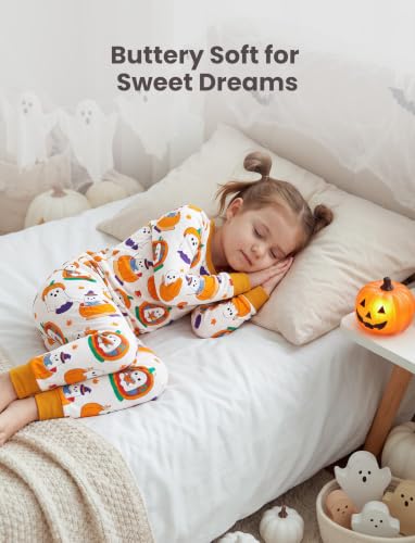 Image of PATPAT Bamboo Viscose Pajama Sets for Toddler Boys & Girls Baby Kids, Ultra-soft Snug fit Pjs Sleepers for Birthday Holiday