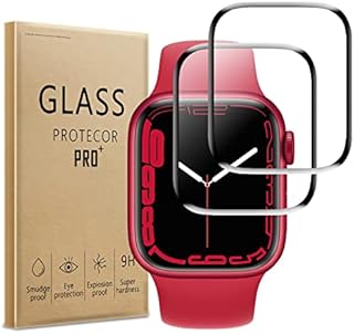 WFTE [2-Pack Screen Protector for Apple Watch Series 8/7 41mm,Anti-Scratch,Bubble-Free,Dust-Free Premium Screen Protector Tempered Glass For Apple Watch Series 8/7 41mm