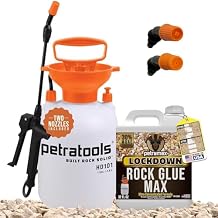 PetraTools Landscaping Bundle Rock Glue Max 32 oz & 1-Gallon Pump Sprayer for Secure and Easy Application