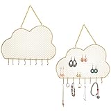 ♥Schmuckhalter-Paket: Sie erhalten eine zarte und schöne Schmuckaufbewahrung, seine Größe beträgt 30,5 x 19 cm (12,00 * 7,48 Zoll), sein Gewicht beträgt 160 g, es besteht aus Metall und es gibt insgesamt 8 Haken, die Ihren Alltag befriedigen können Aufbewahrungsbedarf für Schmuck