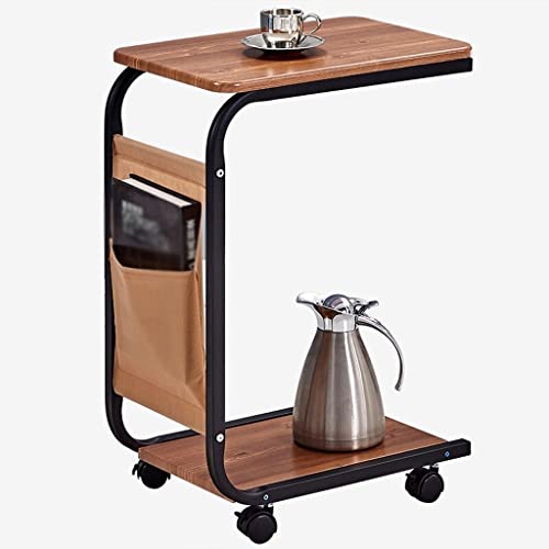 Table carrée sur roulettes pour éviter le désordre sur votre table basse - 2