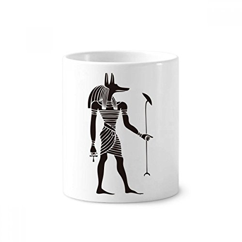 Mug Anubis Égypte antique en céramique haut de gamme porte-stylo blanc 350 ml