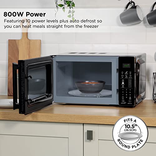 Russell Hobbs RHMT2004B 20 L 800 W Touch Control Digital Solo Microwave in Black with 10 Power Levels, 6 Auto Cook Menus, Defrost Control, Clock and Timer - Image 3