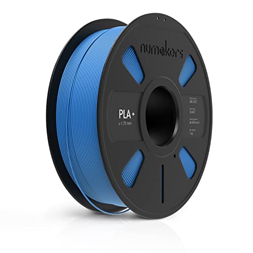 Image of NUMAKERS PLA+ 3D Printer Filament, 1.75mm, Dimensional Accuracy + /- 0.03 mm, 1 kg Spool (2.2 lbs), Compatible with Most FDM Printers (Light Blue)