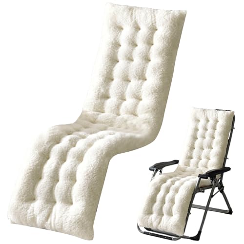 Sun Sounger Cushions 20.9x66.9x3.15 Pulgadas Silla de Banco de jardín Anti-Deslizamiento con Corbata colchón Enrollable Suave para el colchón para Viajar al Aire Libre Caminata de Pesca Blanca