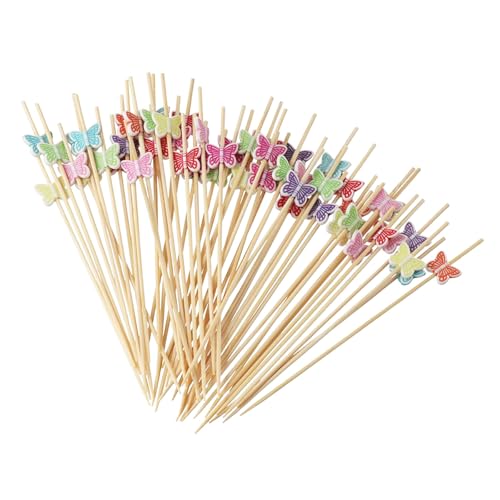 Couponhub 300 Pcs Butterfly Bamboo Skewers, 4.7 Inches (300 pcs)