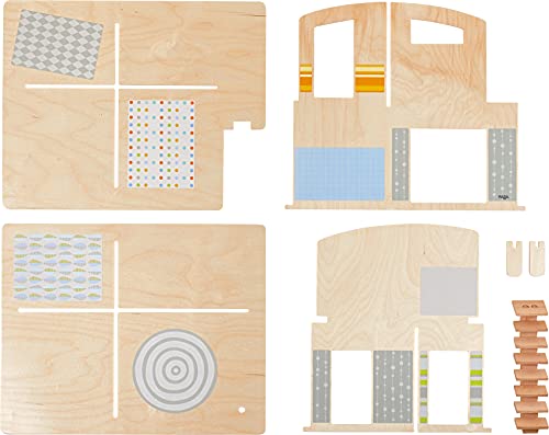 HABA 305638 - Little Friends – Puppenhaus Stadtvilla, Zubehör für Biegepuppen ab 3 Jahren, 59.2 x 47.8 x 11 cm – Bild 5