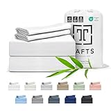 Picture of Tafts Full Sheets Set, Pure 100% Viscose derived from Bamboo Bed Sheets Set, Luxuriously Soft, Silky, Cooling Sheets, Double Stitched, Lifetime Quality Promise (Cool White)