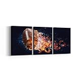 American Football Decor for Boys Bedroom Football Wall Art Framed Canvas Prints Sport Pictures For Male Bathrooms Dorm