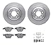 Dynamic Friction Company Front Brake Rotors with 5000 Euro Ceramic Brake Pads includes Hardware 6612-31293