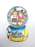 trachtenpaare nagelneu - unbenuzt - Neuware Bayern Schneekugel Trachtenpaar Bavaria Snowglobe Germany Souvenir (002)