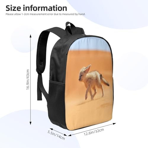 Fennec Fox Desert Backpack, 17 Inch Travel Business Laptop Backpack For Women Men4