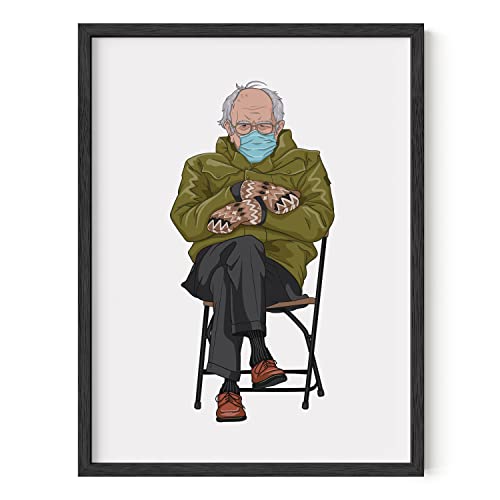 Haus and Hues Bernie Sanders Meme Poster 12x16 Black Frame