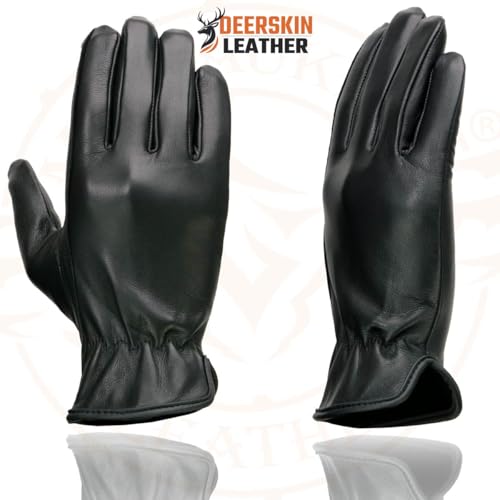 Image of Milwaukee Leather Women's US Deerskin Leather Full Finger Driving Motorcycle Hand Gloves