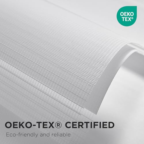 Joydeco Free-Stop Zebra Blinds for Windows, Dual Layer Light Control Window Blinds with Light-Proof Aluminum Cover, Roller Shades for Home & Office, 24" Wx 75" H (61W x 191H cm), White by Joydeco - Image 7