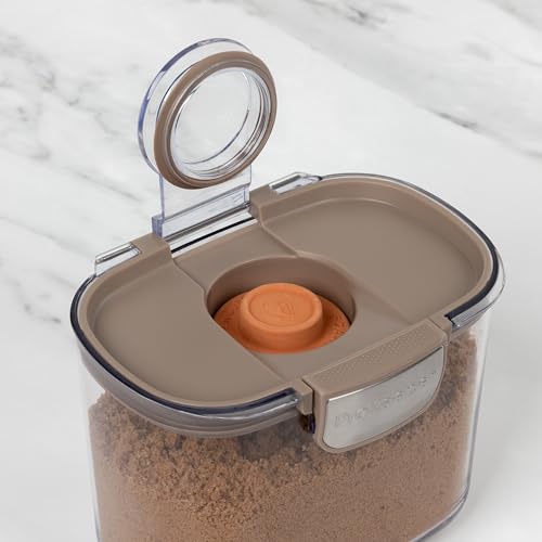 ProKeeper+ Airtight Food Storage Container Set – Clear Plastic Flour and Sugar Canister Set with Magnetic Accessories for Kitchen Organization (Taupe, 9-Piece) by ProKeeper - Image 6