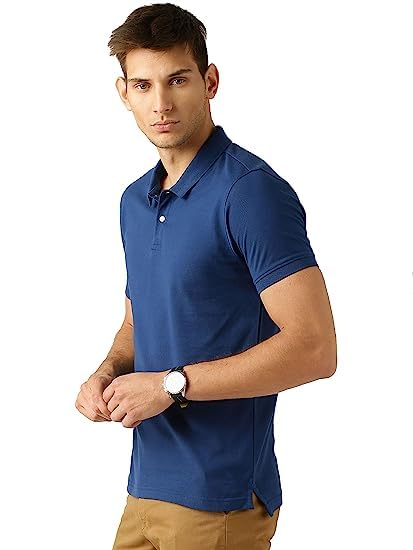 Image of KEOTI Poly Cotton(Mattey) Collar Neck Half Sleeves Tshirt for Men & Boys (Pack of 1), Plain-Regular Fit, Casual Wear, Polo Tees for Daily Use Stylish Comfortable Men's T-Shirt