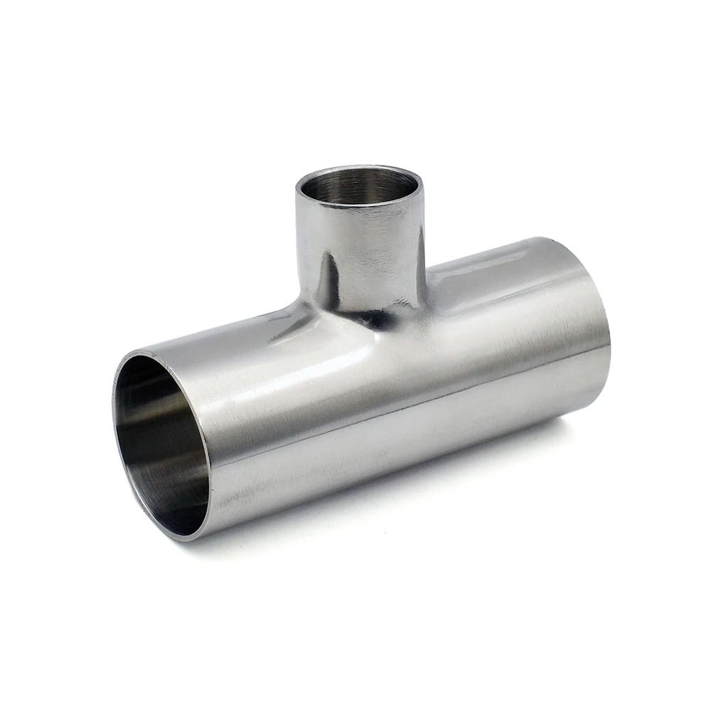 Trójnik Redukcyjny SUS 304 Do Zgrzewania Doczołowego, 19 Mm Do 76 Mm Średnicy Zewnętrznej, Higieniczny, Drobno Polerowany Trójnik, 1 Szt. Do Systemów Parzenia(76mm-38mm-76mm)