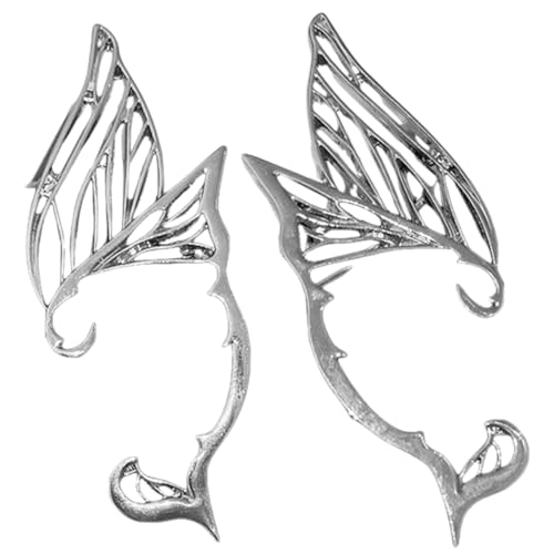 WESIEVYA Pendientes De Clip Para Mujer, Puños De Oreja Sin Perforación, Joyas Orejas Elegantes, Tamaño Único, Uso Diario y Fiestas, Color Plata