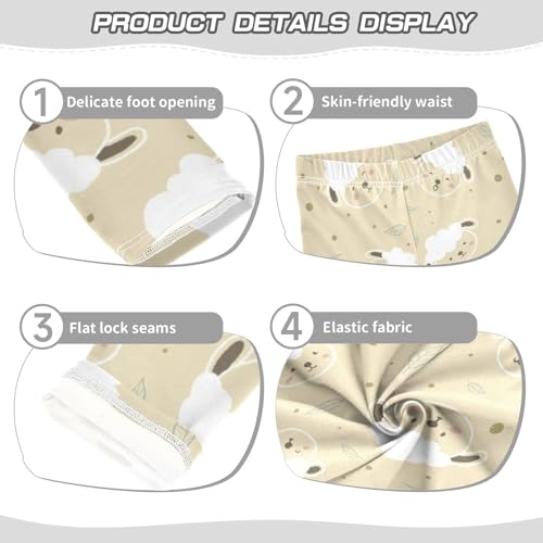 Animal Sheep Girls Leggings,Workout Leggings for Girls Toddler Athletic Legging Size for 3-10T3