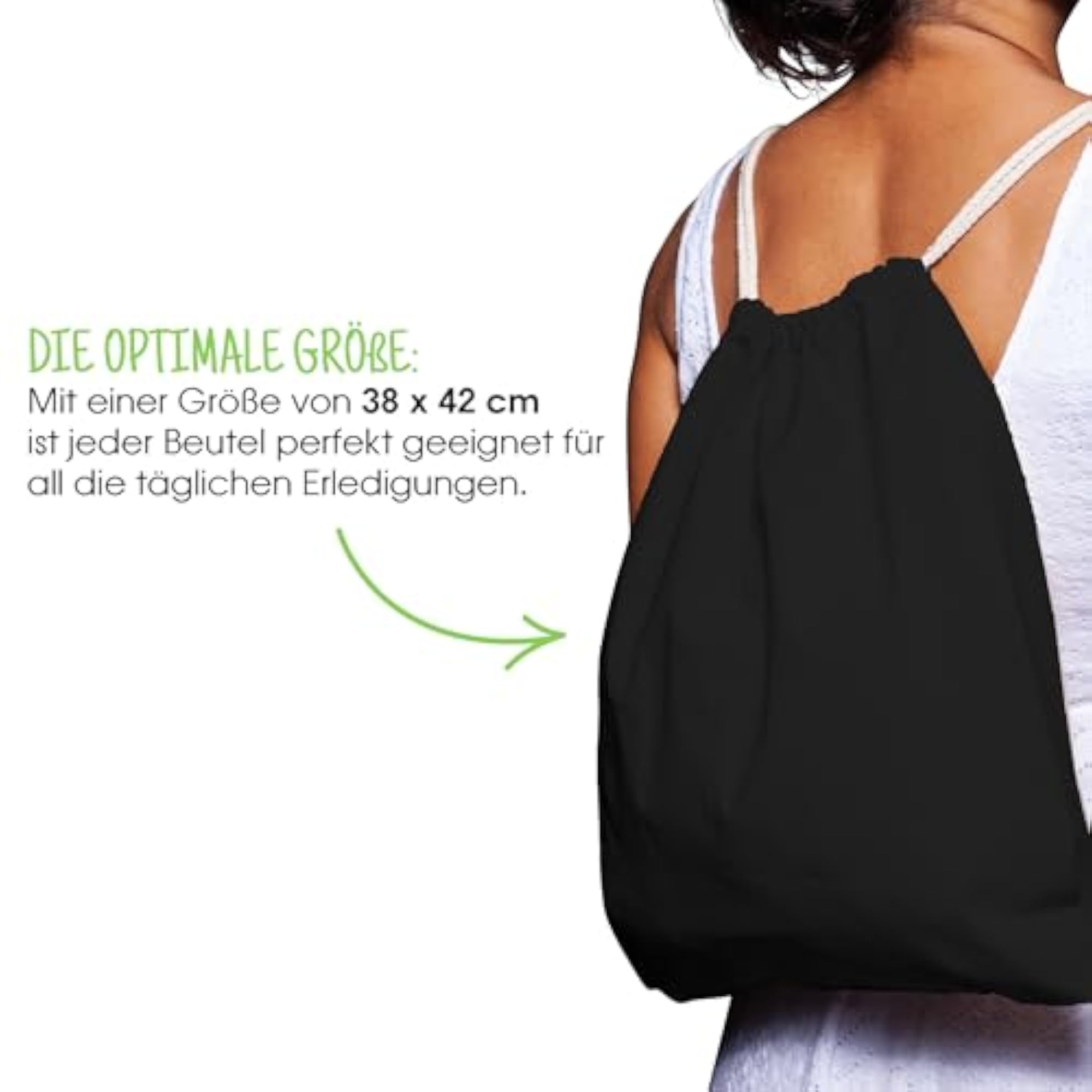 Pack of 10 Natural Cotton Gym Bags, Versatile Sports Bag