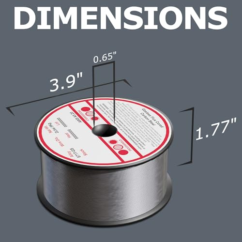 Process E71TGS X .030” X 2 LB X 3 PACK MIG/FCAW Gasless Flux Core Carbon Steel Welding Wire, All Position, Easy Slag Removal, Formulated to Provide Porosity-Free, X-Ray Quality Welds