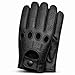 Riparo Genuine Leather Full-finger Driving Gloves (Large, Black)